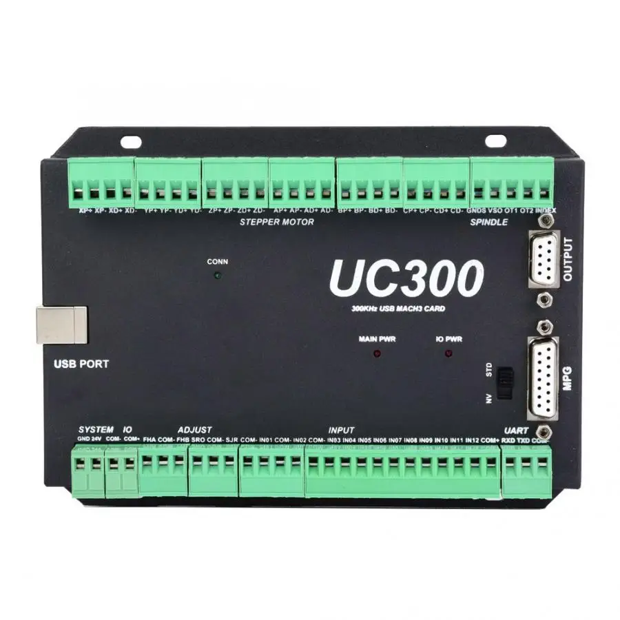 Контроллер ЧПУ 3/6 Axis Mach3 UC300 контроллер движения 300 кГц для с USB управлением