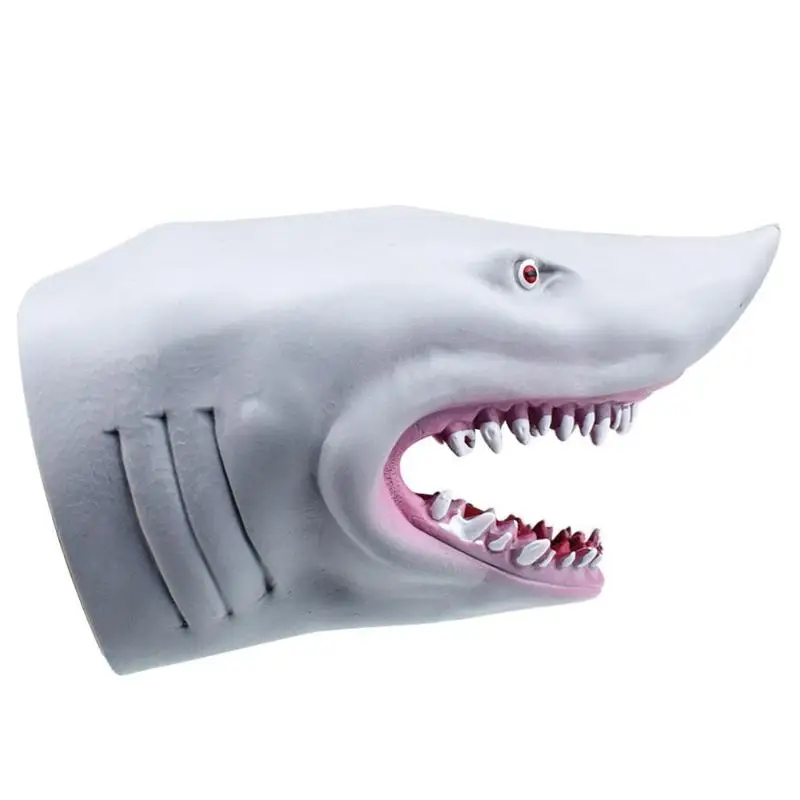 

Plastic Shark Hand Puppet for Story Animal Head Gloves Kids Toys Gift