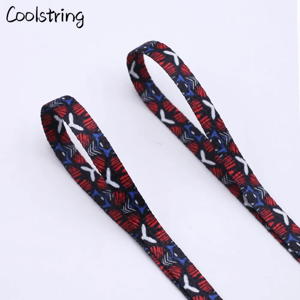 Coolstring Wild Printed Boot Laces Flat Single Layer Network Printing Shoelaces Korean Version For Men Women White Shoes Canvas