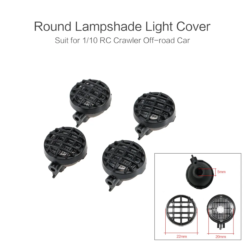 

RC Car Round Lampshade Light Cover for 1/10 RC Crawler Off-road Truck AccessoryAxial SCX10 D90 Tamiya CC01 RC Car Parts