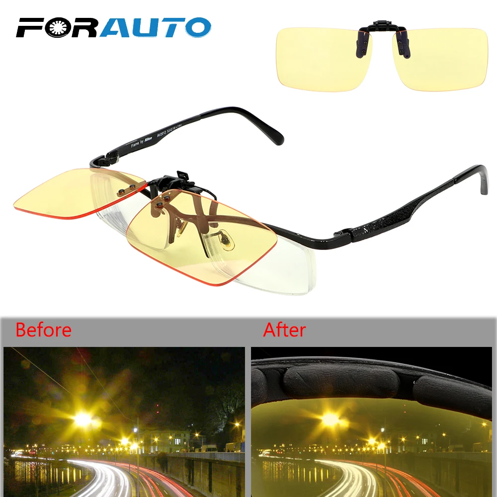 FORAUTO клип на очки вождения автомобиля очки ночного видения синий светильник Блокировка спортивные езда солнцезащитные очки