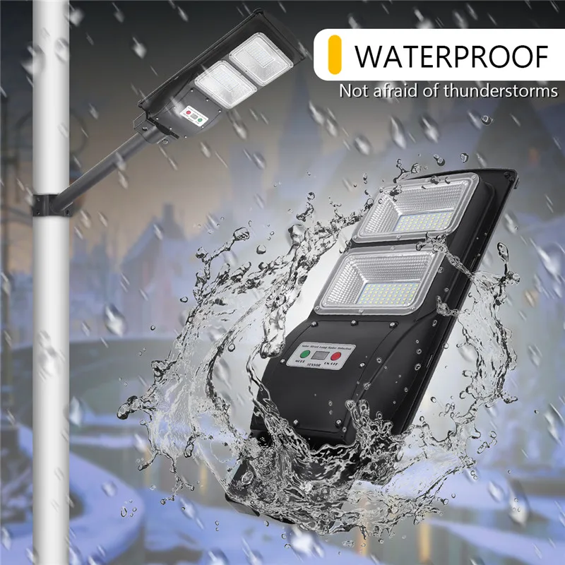  LED Solar Street Light 30W 60W 90W LED Light Radar PIR Motion Sensor Wall Timing Lamp+Remote Waterp - 32968674815