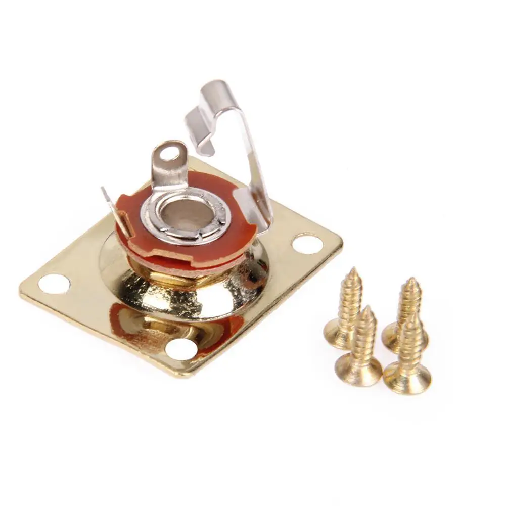 

KOKKO Square Guitar Jack Plate 1/4 Output Input Jack Socket Assembly for Gibson Epiphone TL Electric Guitar Parts & Accessories