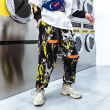 Для мужчин s Уличная Брюки для девочек хип модные мужские камуфляжные дамские шаровары High Street джоггеры пот мужчин