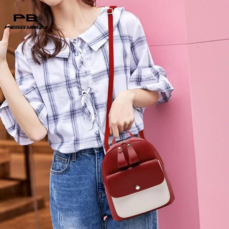 De las mujeres de la moda Mini Mochila de cuero de la PU de la Universidad hombro bolso mochila escolar de las señoras Casual bolsa de viaje mochilas de mujer
