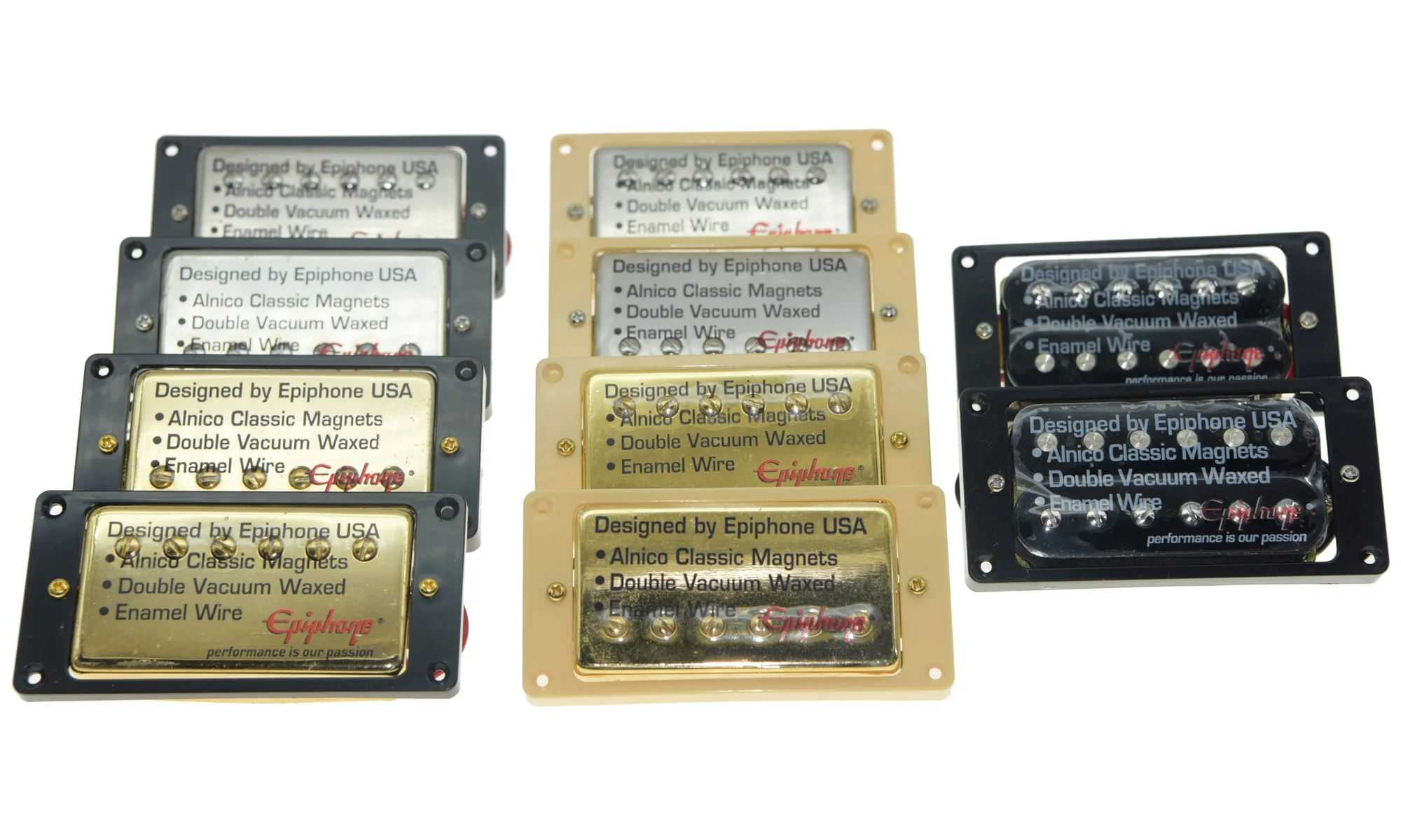 Набор из 2 оригинальных электрогитар Epi LP Standard SG Alnico Humbucker Pickup никель/золото/черный