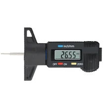 0-25,4 мм Цифровой Глубина рисунка протектора шины метр штангенциркуль для легковых грузовиков Vans SUV(черный