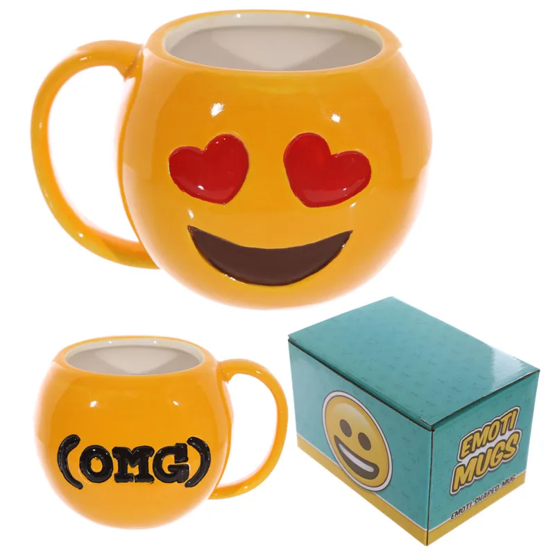 1Piece 5 Stypes Emoji Mugs Emotive Coffee Mug Office Cute Drinking Cup