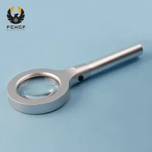 FGHGF Металл Портативный 5X Лупа с ручкой с подсветкой чтения увеличительное стекло лупа с 8 светодиодный свет