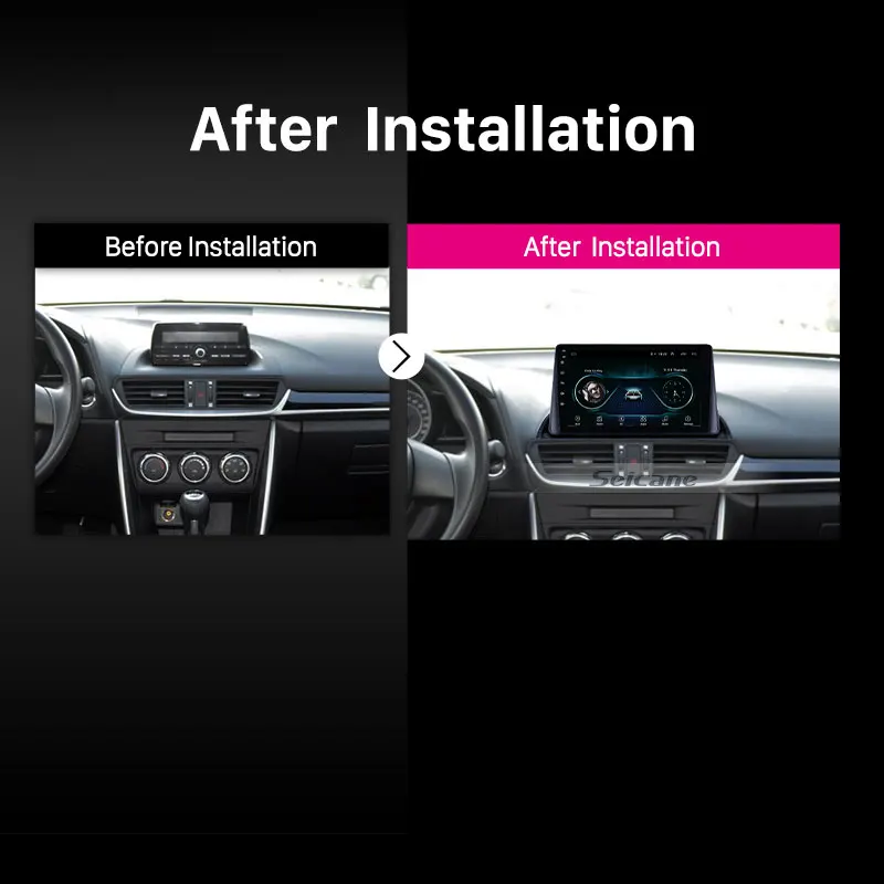 Sale Seicane Android 8.1 9 Inch Car GPS Head Unit Player Radio For Mazda CX-4 2004 2014-2017 support OBD2 Mirror Link TPMS DAB+ DVR 5