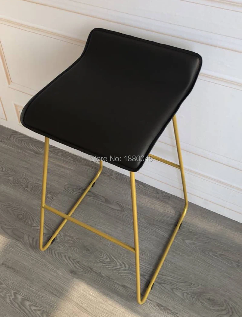 PU кожа ткань золотой стул Отель стул для свадьбы Лифт Бар Стул высокий стул креативный кофе стул современный