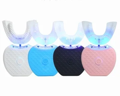 

360 Degree U Shape Ultrasonic Electric Toothbrush USB Wireless Charge Hands-Free Tooth Brush Teeth Clean Massage Whitening