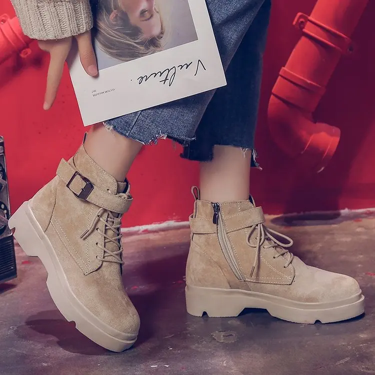 

Autumn and winter new fashion trend wild thin belt ladies' England boots