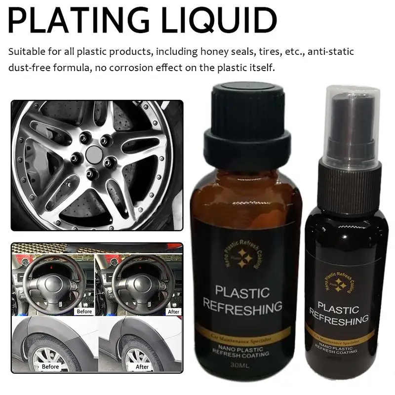 

1pc Plastic Nano Refurbishment Plating Cleaning Renovation Agent For Old Vehicle Maintenance Parts Interior Seat Dashboard