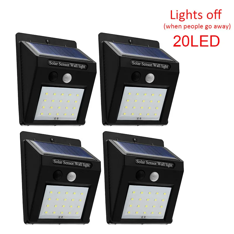 

Solar Garden Light 20 LEDs Solar Lamp Motion Sensor Waterproof Outdoor Lighting Decoration Street Lights Security Wall Lamp