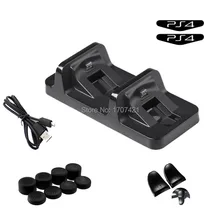 Черный Быстрая зарядка двойной зарядная док-станция для PS4 Игровые приставки 4 Slim Pro контроллер Dualshock 4 Зарядное устройство игры аксессуары