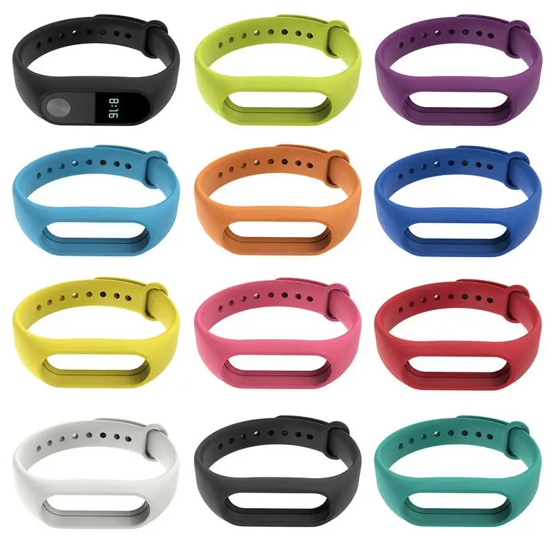 

Wrist Strap Belt Silicone Wristband For Xiaomi Band 2 Smart Bracelet Accessories Waterproof Waterproof 9 Holes Adjustable