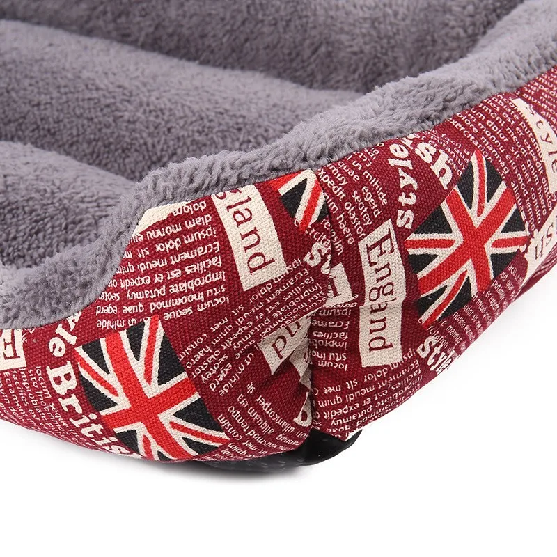 Benepaw S-3XL Warming Dog Bed Wear-resisting 3 Colors Print Breathable Dog House Soft Fleece Cat Puppy Pet Bed Waterproof Bottom