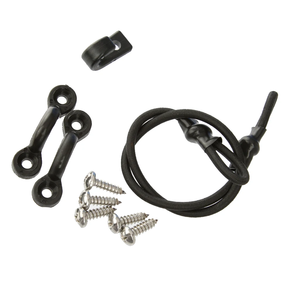 Durable 34cm Black Kayak Surf Bungee Paddle Holder Keeper Rigging Rod