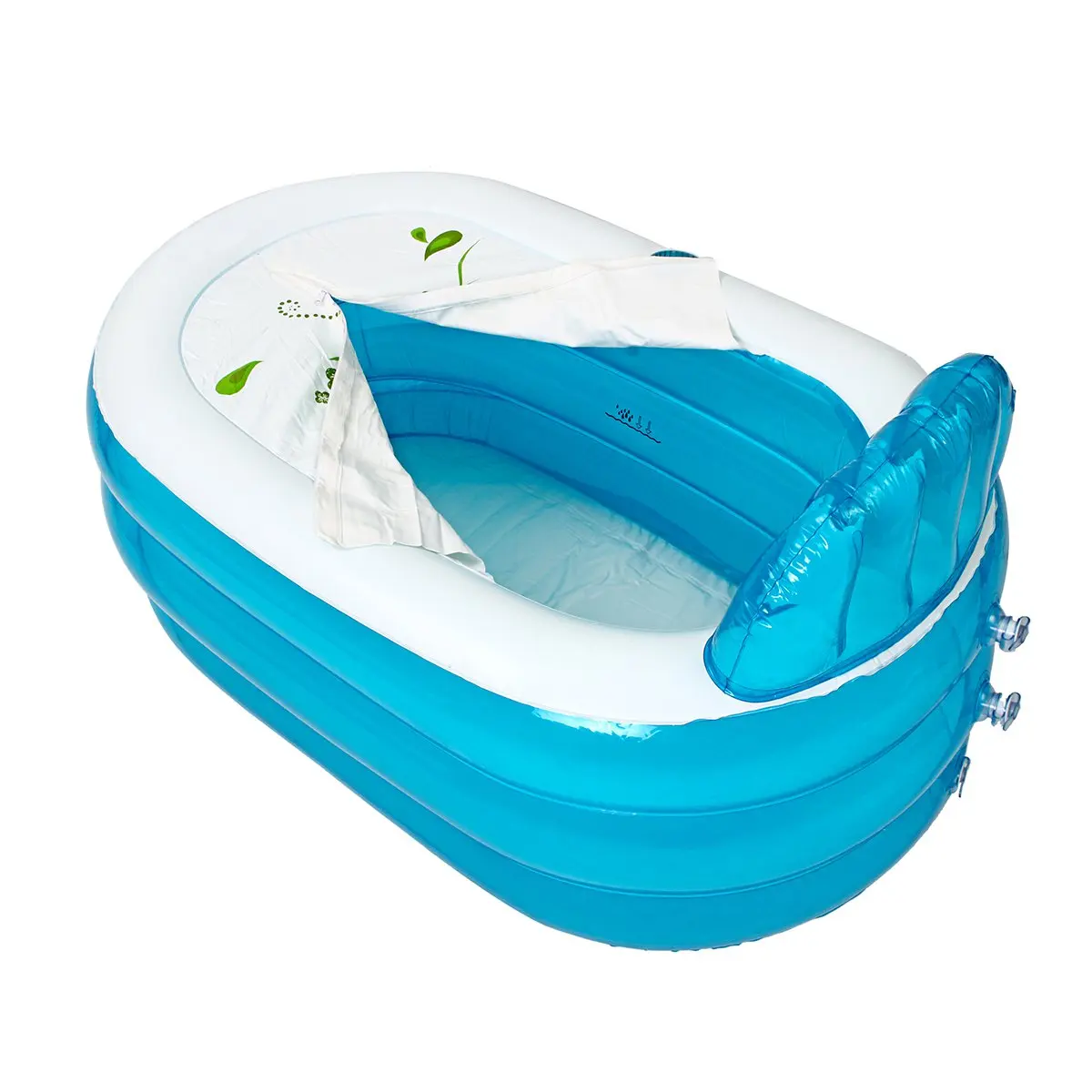  PVC Inflatable Bathtub 140*75*70cm Portable Bath Tub Home Camping Travel Folding SPA Bath With Cush
