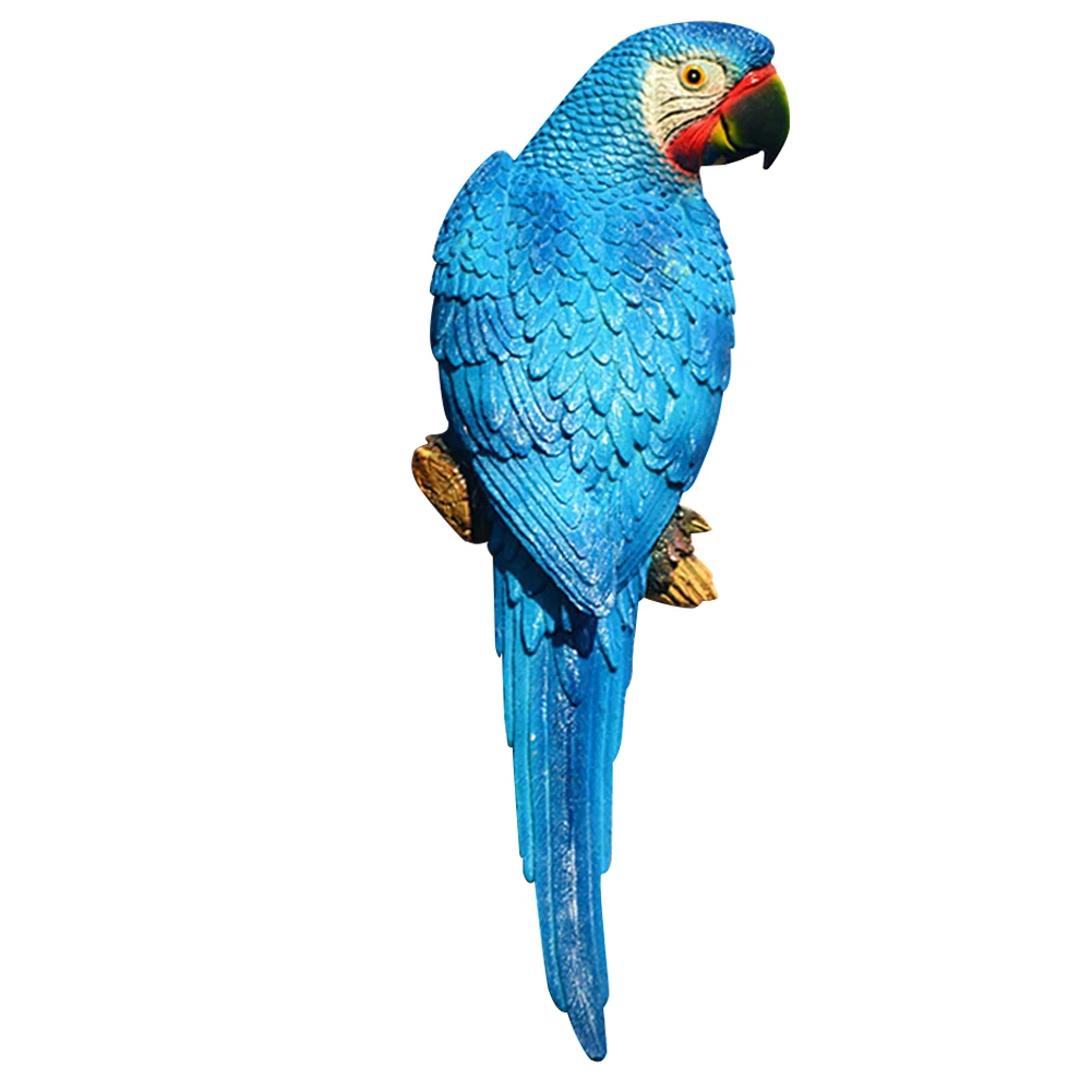 

Tropical Macaws Wall Sculpture Resin Simulation Parrot Model Left Parrot Wall Hanging Decor