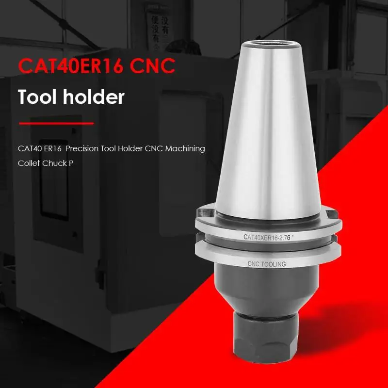 

CAT40 ER16 Precision Tool Holder CNC Machining Collet Chuck Pull Stud