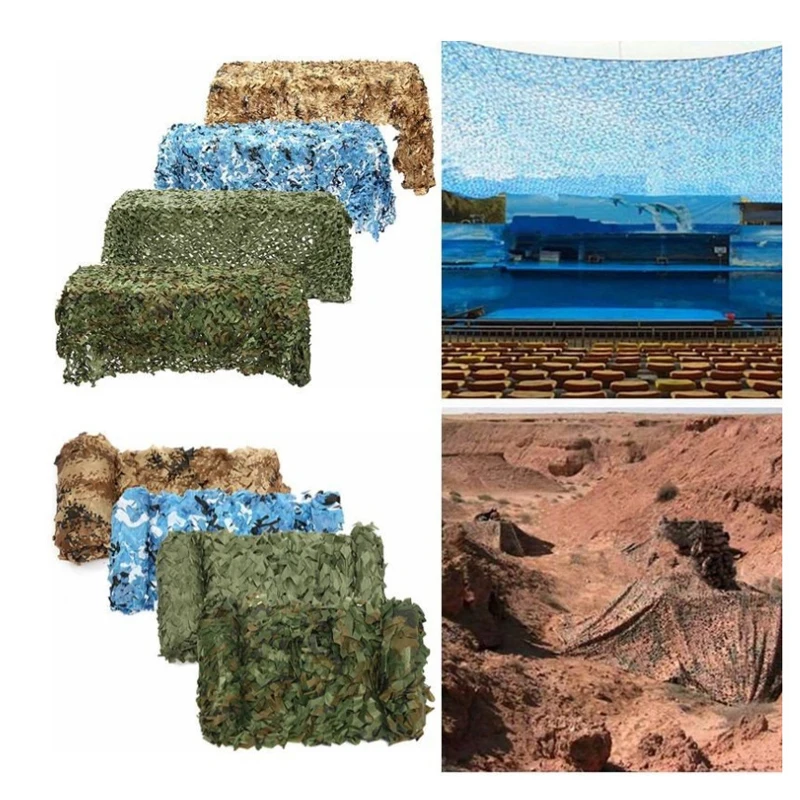 2X3 m/3X4 m/4X5 m الصيد العسكرية التمويه شبكات الجنبات الجيش كامو شبكية التخييم الشمس المأوى خيمة الظل الشمس المأوى