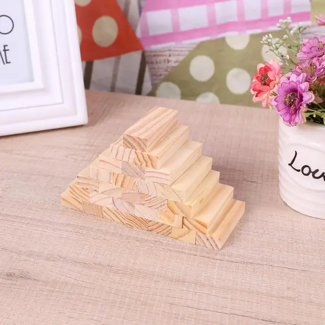 48pcs/set DIY Tower Wood Assembled Building Blocks Toy for Kids Family Game Domino Stacker Extract Building Educational Toy Gift 3