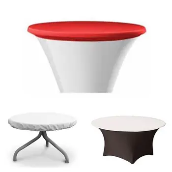 

Fashion Stretch Round Table Cloth Top Tablecloth Waterproof Dining Table Cover Mat for Home Kitchen Dinning Decor Party 120cm