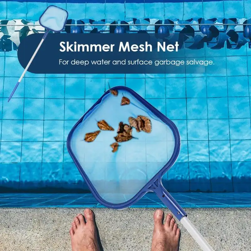 

Plastic Leaf Skimmer Mesh Net Professional Cleaner with Telescopic Pole Swimming Pool Pond Tub Cleaning Tool Garbage Salvage