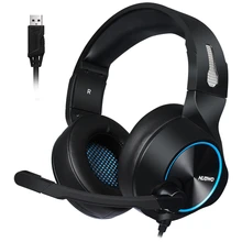 NUBWO N11 PC Gamer игровая гарнитура Casque 7,1 канальный звук проводные USB наушники с микрофоном Регулятор громкости светодиодный Компьютерная гарнитура