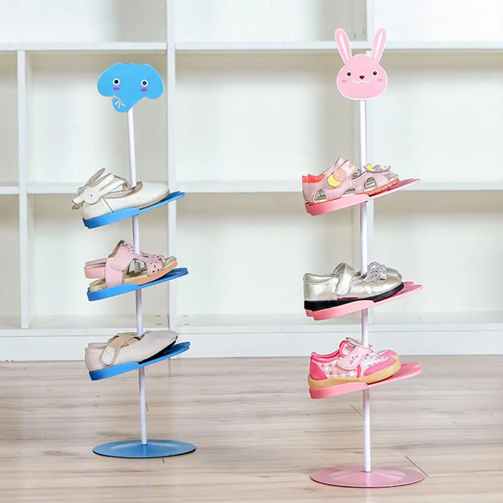 

High Quality Simple Storage Rack Can Be Rotated Cartoon Animal Adult Children's Shoe Rack Home Shoe Organizer Easy To Store