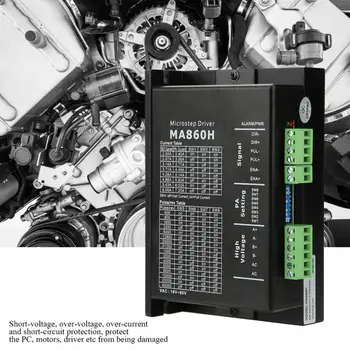 

MA860H AC 18V-80V Stepper Motor Driver Controller for 57/86/100 Two-Phase Step Stepper Motor Driver CNC Kit