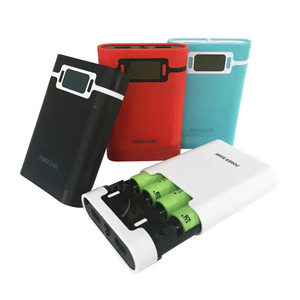 power bank case 4 x 18650 (battery not included) charger box portable power display portable external power bank case power bank case 4 x 18650 (battery not included) charger box portable power display portable external power bank case