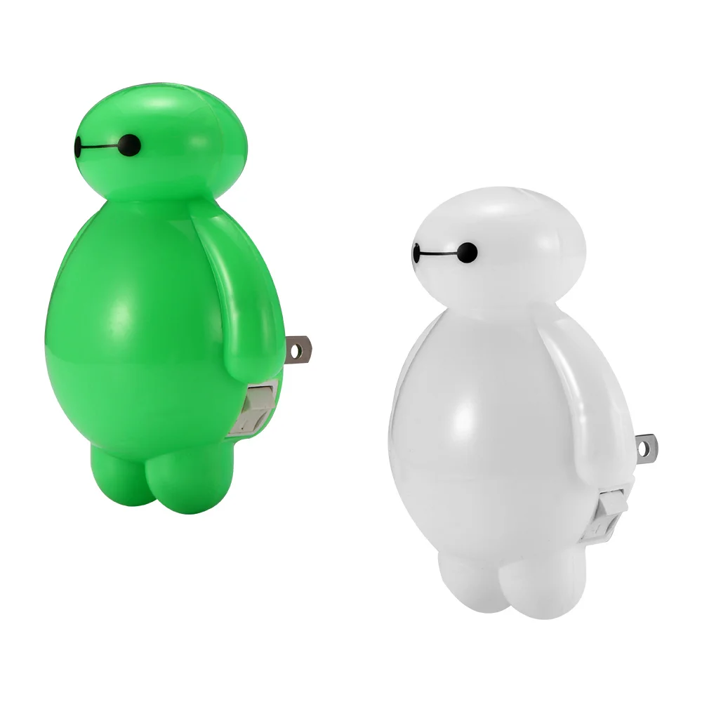 

Cartoon Night Light Switch Baymax Led Lamp US Plug Portable Creative Nightlight For Children Kids Baby Bedroom Bedside