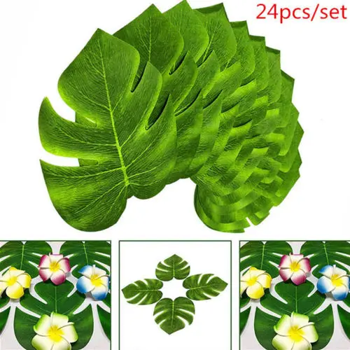 Table Decorations Bulk Tropical Hawaiian Luau Moana Party Green Leaves