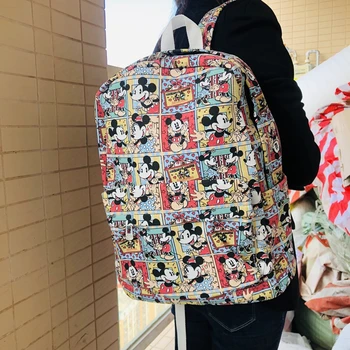 

IVYYE Happy Mickey Fashion Canvas Backpacks Rucksacks Cartoon School Backpack Casual student Bags travel Knapsack Unisex New