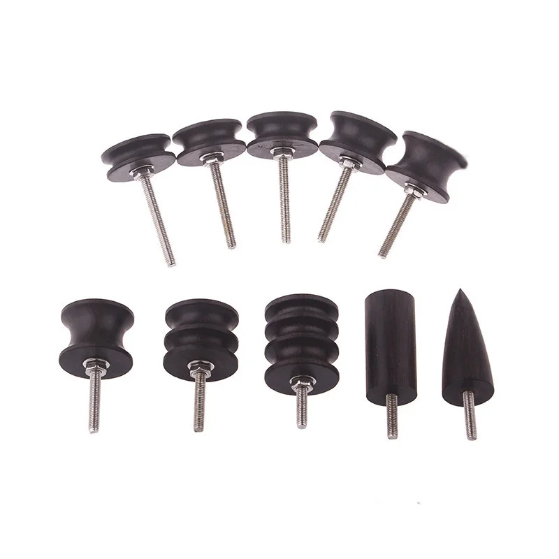 

7pcs/10pcs Wooden Leather Burnisher Edge Polished Grinding Tip Slicker Craft Multi-Size leathercraft working tools
