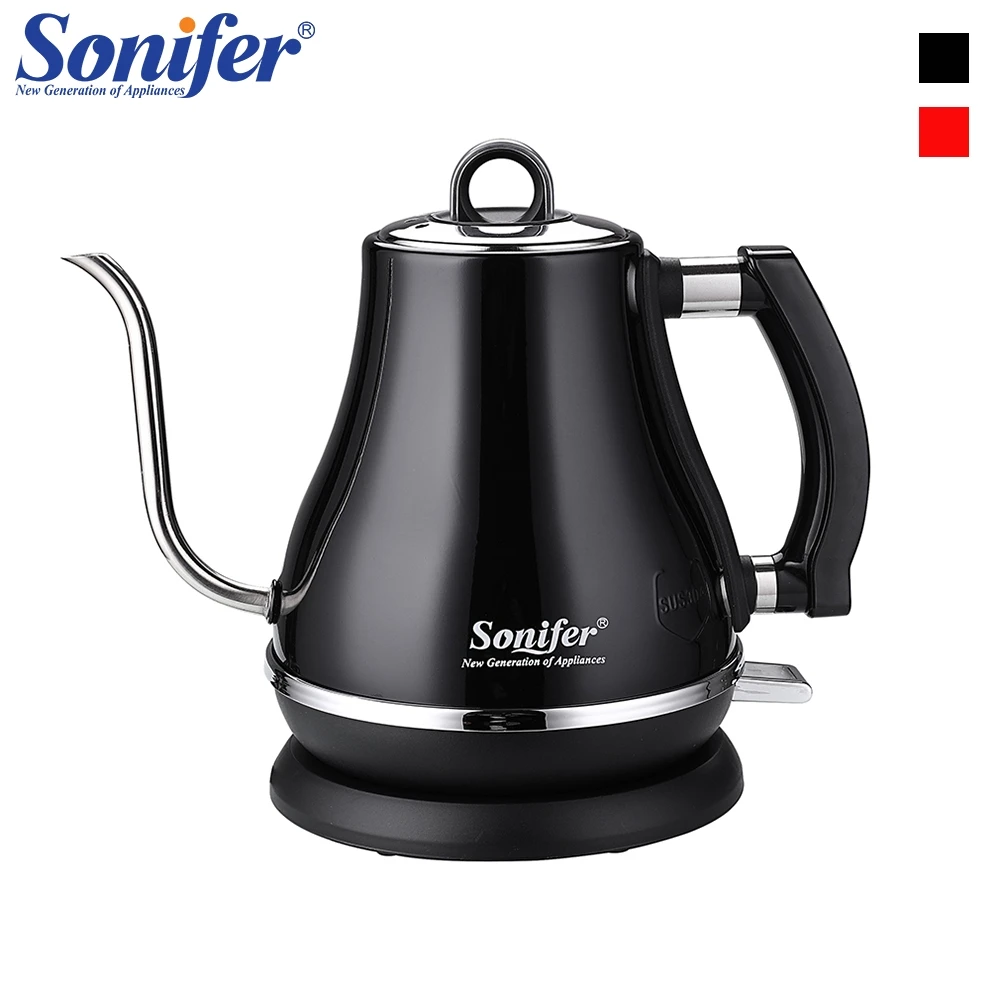 

1.2L Colorful 304 Stainless steel Gooseneck Electric Kettle 1500W Household 220V Quick Heating Electric Boiling Pot Sonifer