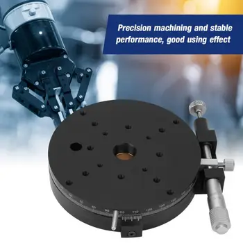 

guia linear R110 Manual Rotation Stage Rotating Platform Precision Bearing Sliding Tuning Stage 110mm*25mm linear
