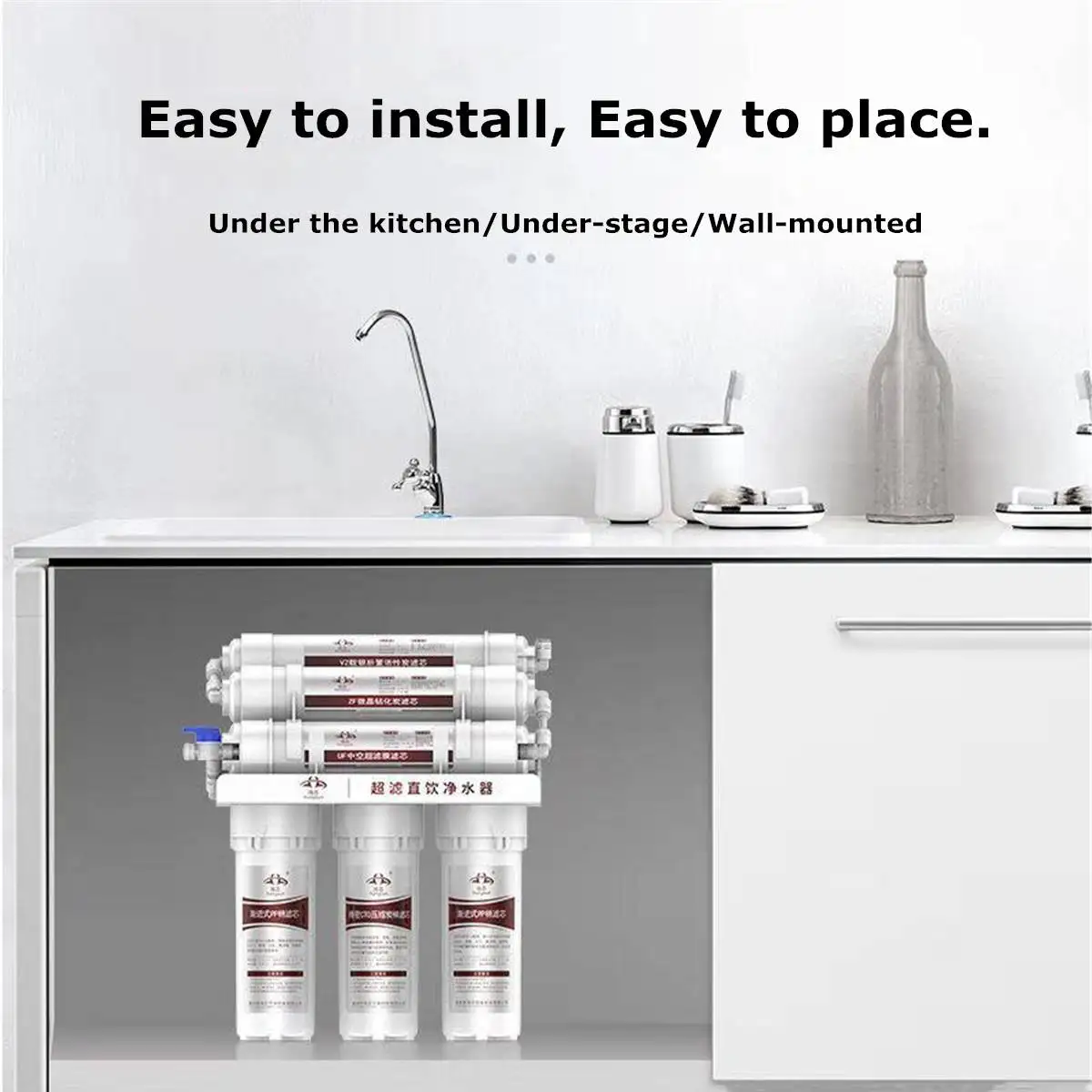  6- Water Filter System UF Home Purifier Faucet Household Ultras Filtration Water Filter Kitchen Hom - 33009622313