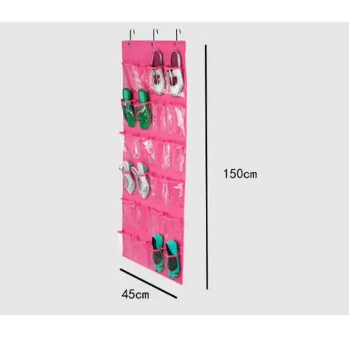 24 Pocket Shoe Space Door Hanging Organizer Rack Wall Bag Storage Closet Holder 24 Pocket Shoe Space Door Hanging Organizer Rack Wall Bag Storage Closet Holder