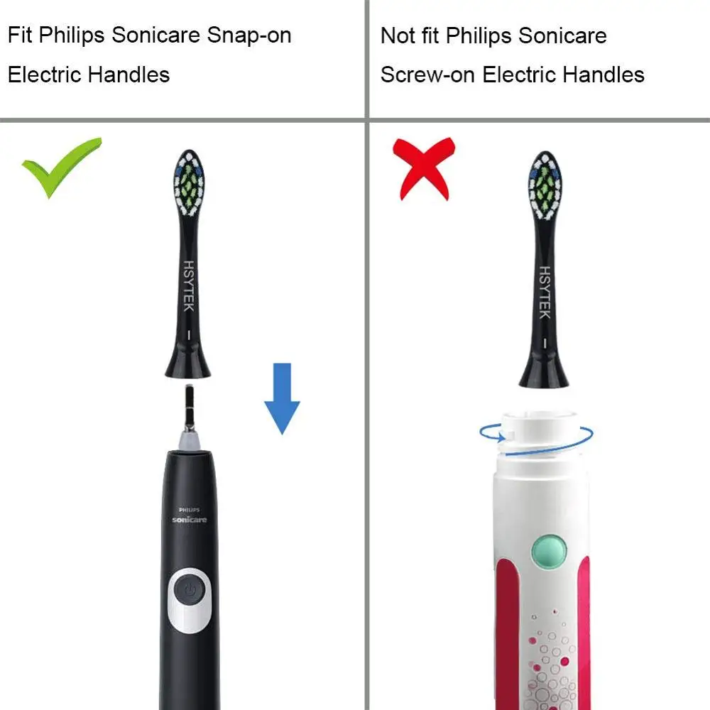 12 шт. HX6064 черные Сменные щетки для Phillips электрическая зубная щетка Sonicare головки EasyClean FlexCare Алмазная Чистка