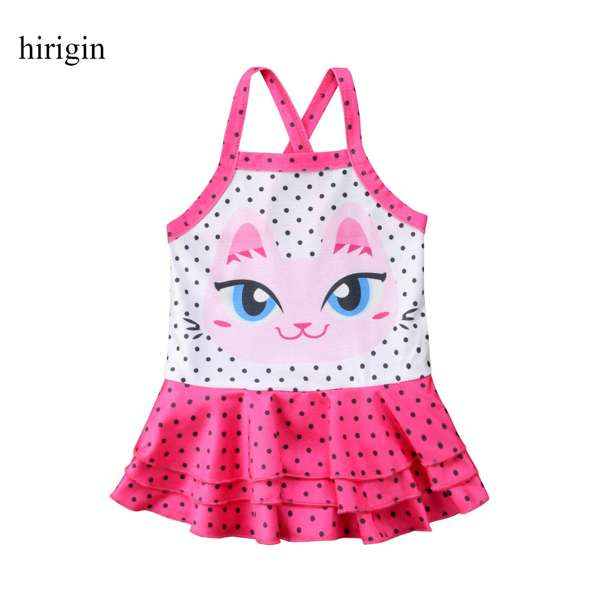 

Kids Baby Girls Swimwear Cartoon Printed Tutu Ruffle Swimsuit Bikini Swimwear Bathing Suit Beachwear 1-5T