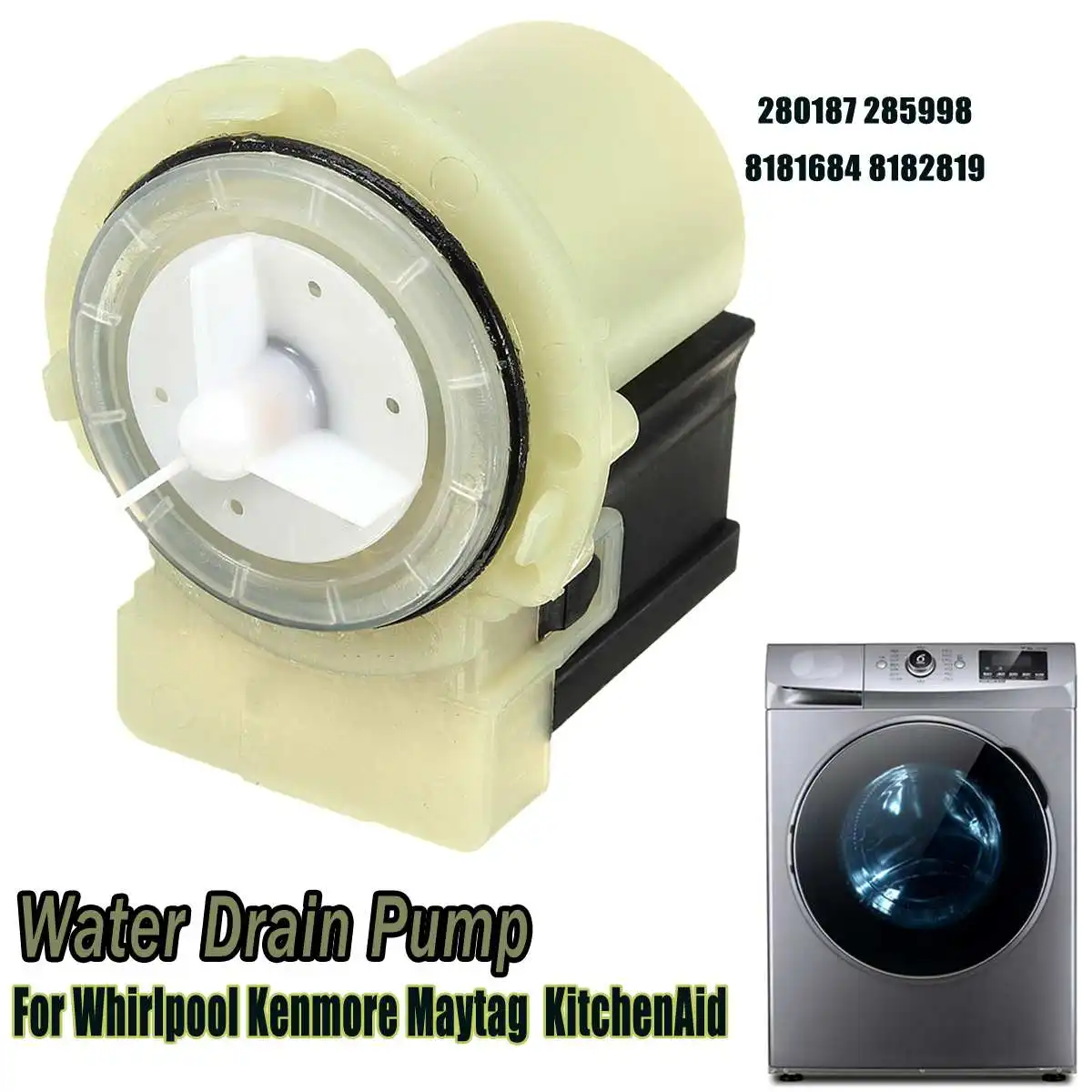 

Washing machine Replacement Water Drain Pump For Whirlpool P/N Maytag 280187 285998 8181684 8182819
