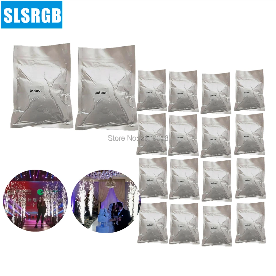

18Bags/Lot Ti Powder 200g/Bag Titanium Metal Powder For Stage Cold Spark Fountain Fireworks Sparkular Machine Consumables powder