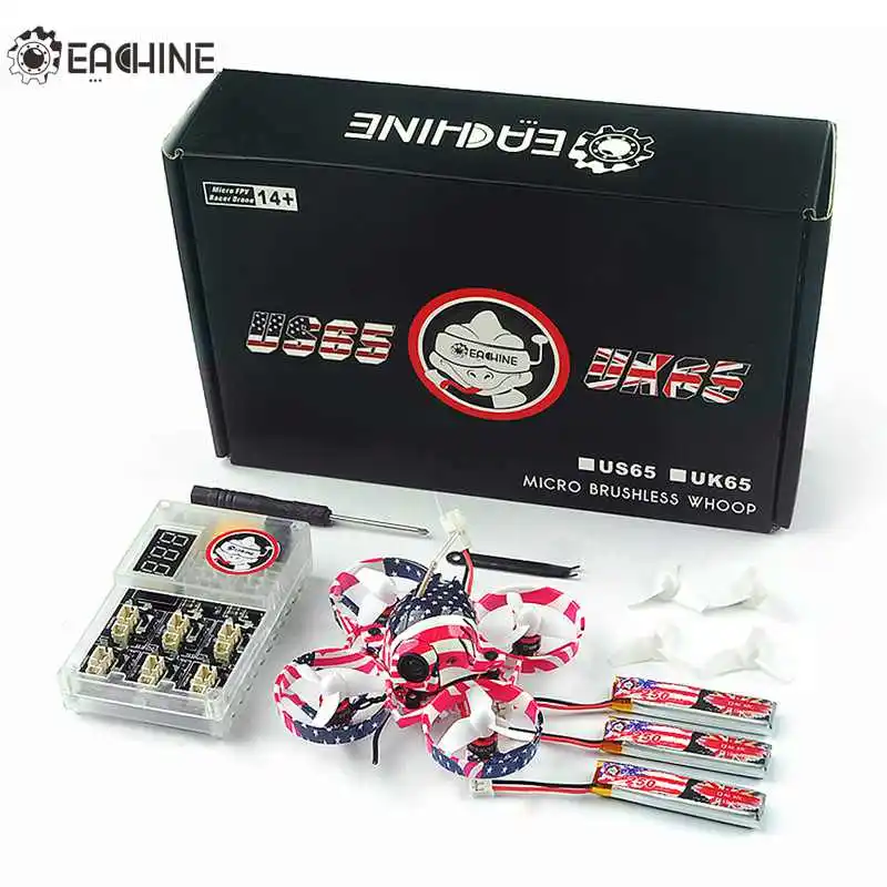 High Speed Eachine US65 UK65 65mm Whoop FPV Racing Drone BNF Crazybee F3 Flight Controller OSD 6A Blheli_S ESC RC Quadcopter