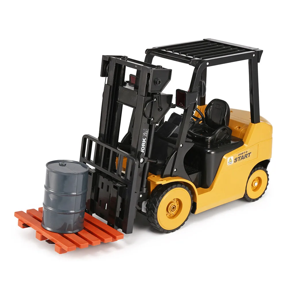

1/24 8CH RC Engineering Car Remote Control Cars Fork Lift Simulation Excavator Truck Tractor Brinquedos Light Music Toy Machine