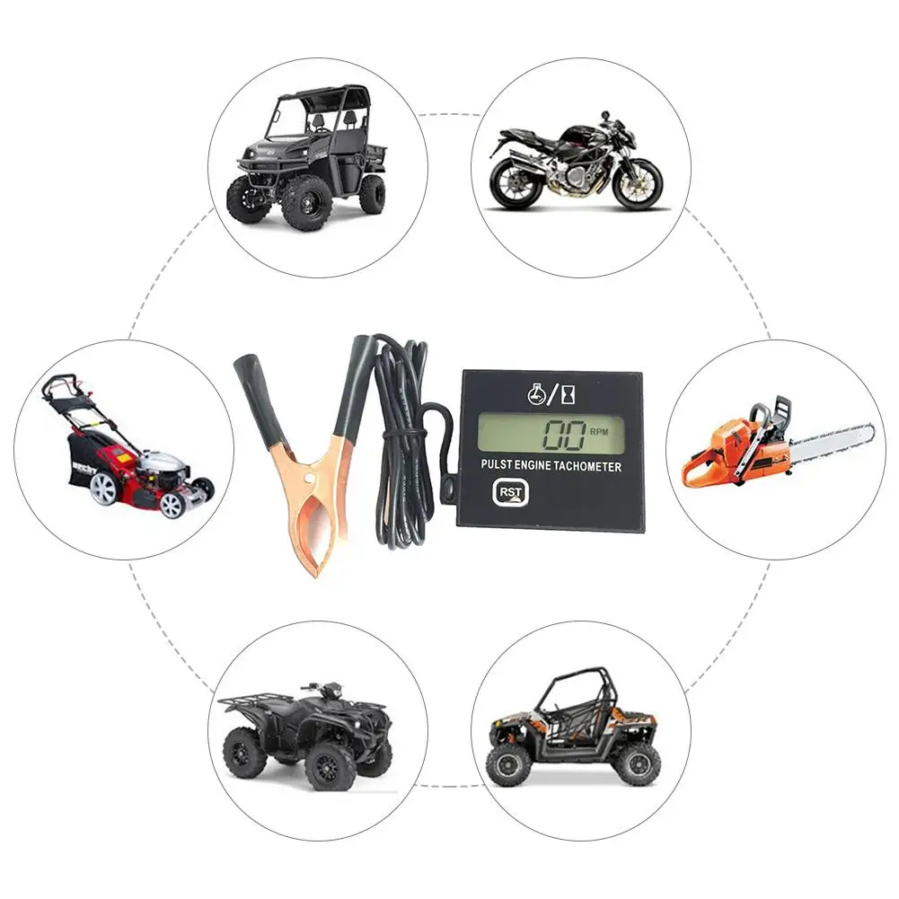 

High-Speed Meter Gasoline Engine Lawn Mower Tachometer Digital Display Pulse Speed Speedometer 2019