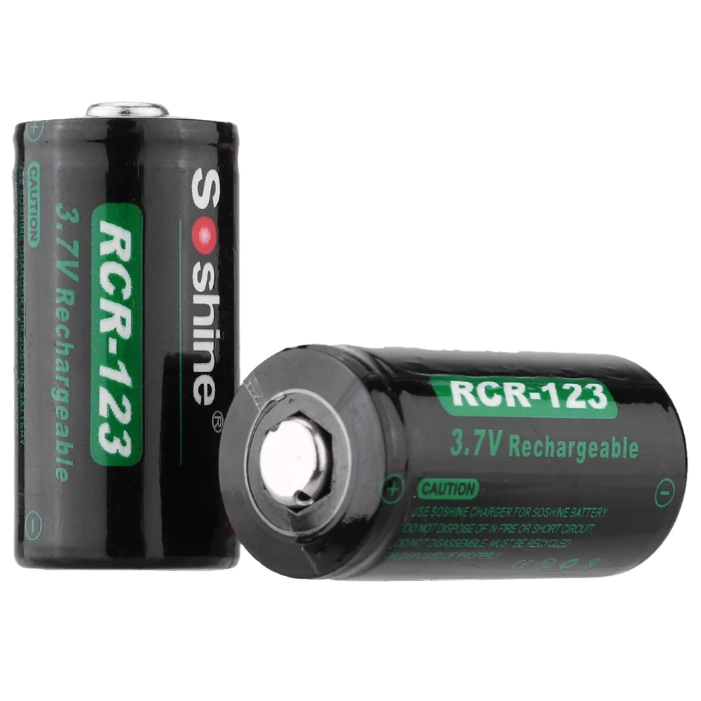 Soshine 2 шт RCR 123 16340 3 7 V 700mAh Защищенный Литий ионный аккумулятор для фонарика